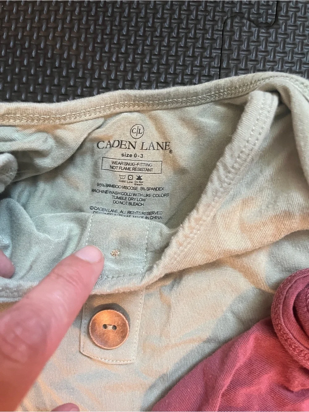 Caden Lane EUC Set of 2 Baby Sleep Gowns - Red and Green Bamboo